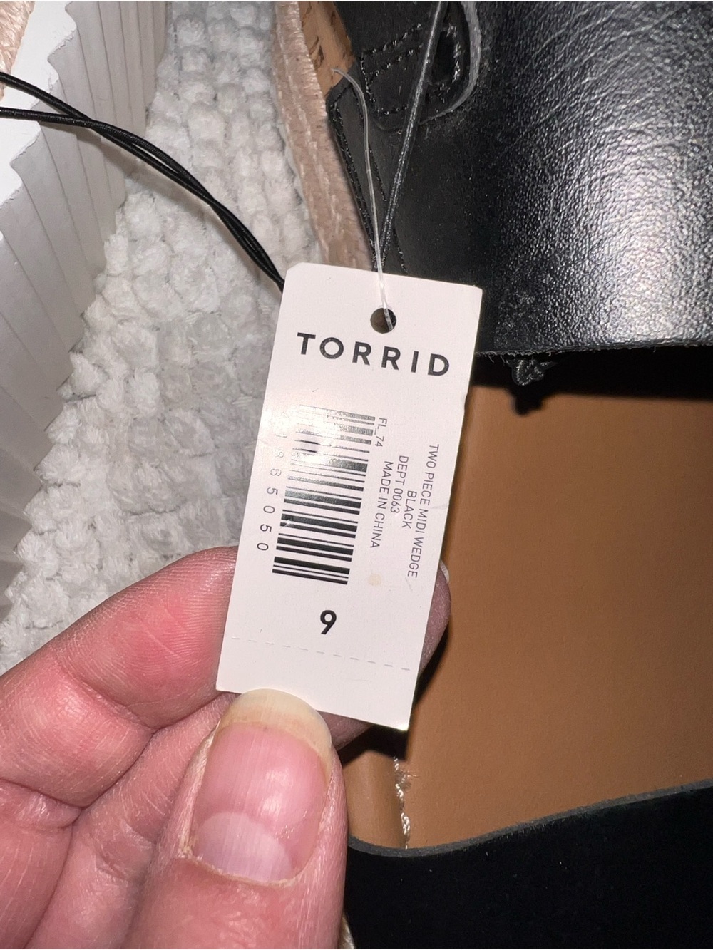 Torrid NWT Black Double-Strap Wedge Sandals - Picture 3 of 6